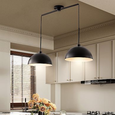 Double Pendant Light with Adjustable Hanging Chain for Living Room Lighting