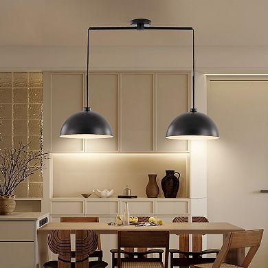 Double Pendant Light with Adjustable Hanging Chain for Living Room Lighting
