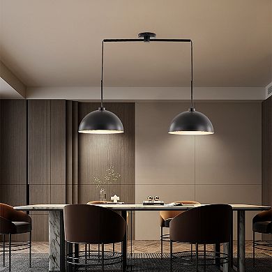 Double Pendant Light with Adjustable Hanging Chain for Living Room Lighting