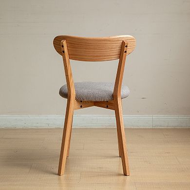 Dining Chair Farmhouse Adaptable Build Solid Oak Wood Material Kitchen Daily Seating