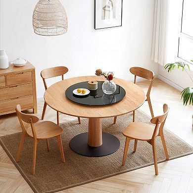 Dining Chair Daily Scenario Matching Solid Oak Wood Material Farmhouse Kitchen Space