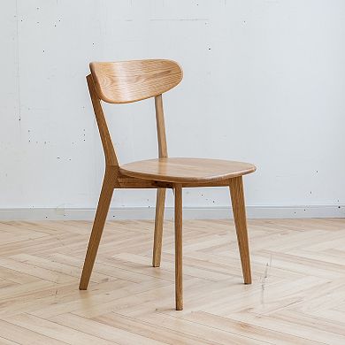 Dining Chair Daily Scenario Matching Solid Oak Wood Material Farmhouse Kitchen Space