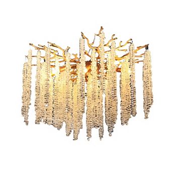 Cascading Crystal Pendant Light with Waterfall Beads for Interior Lighting
