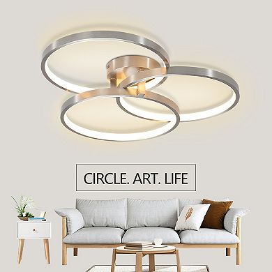 Circular LED Ceiling Light with Dimmable Function for Bedroom and Home Office