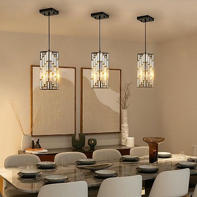 Crystal Pendant Lighting 3 Pack with Adjustable Hanging Cord for Kitchen