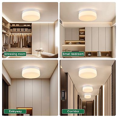 LED Flush Mount Ceiling Light with Energy Saving Dimmable Lighting for Bedroom
