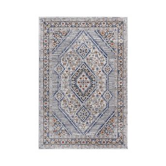 Area Rug With Stain Resistant Non Shedding Machine Woven Medium Pile For Living Room Bedroom