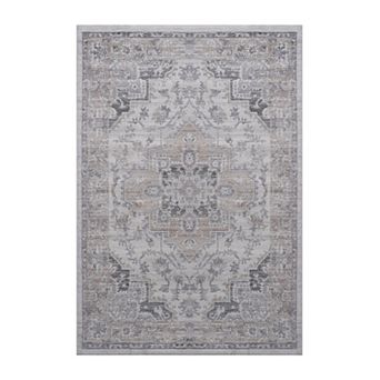 Area Rug With Stain Resistant Non Shedding Machine Woven Medium Pile For Living Room Bedroom