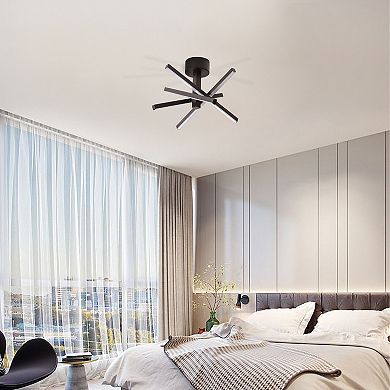 Starburst LED Ceiling Light with Geometric Design for Hallway and Living Room