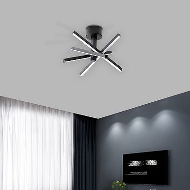 Starburst LED Ceiling Light with Geometric Design for Hallway and Living Room