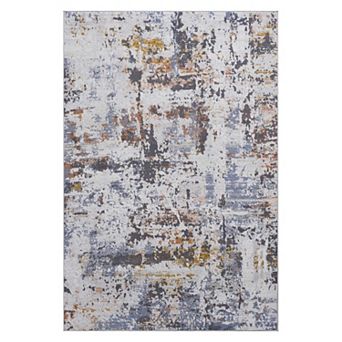 Area Rug With Non Shedding Stain Resistant Low Pile Foldable Design For Indoor Daily Use