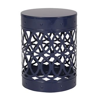 Oversized Outdoor Side Table With Solid Metal Build For Backyard And Porch