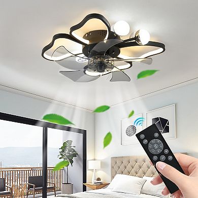 Ceiling Fan with Integrated Light and Timing Function for Kids Room