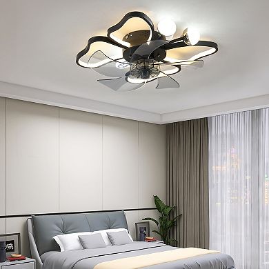 Ceiling Fan with Integrated Light and Timing Function for Kids Room