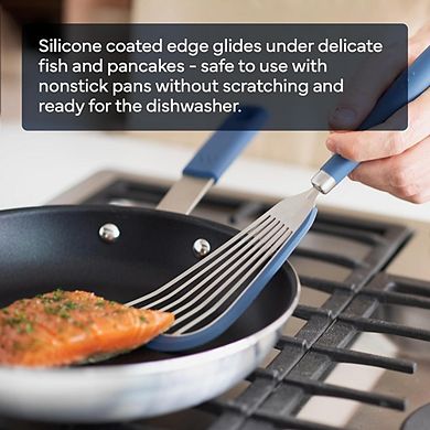 Fish Silicone Spatula Heat-Resistant, Slotted Flexible Turner