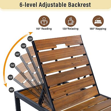 Outdoor Reclining Daybed with Adjustable Settings and Weatherproof Build for Porch