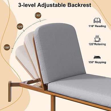 Outdoor Lounge Seating with Adjustable Height and Weatherproof Finish for Backyard