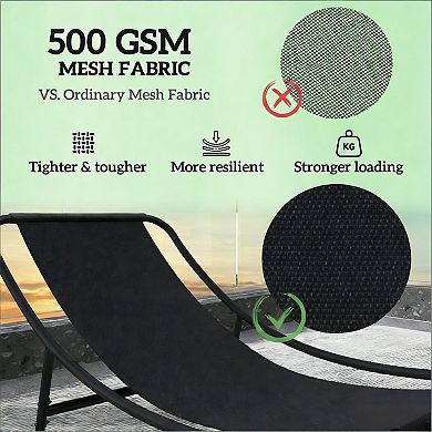 Outdoor Rocking Chair Set with High Back Support and Wide Armrests for Porch