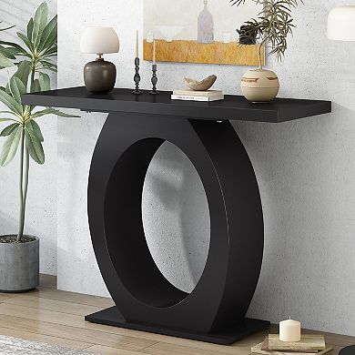 Console Table With Egg Shaped Base Stable Reinforced Frame For Living Room Bedroom Home Furnishing