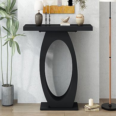 Console Table With Egg Shaped Base Stable Reinforced Frame For Living Room Bedroom Home Furnishing