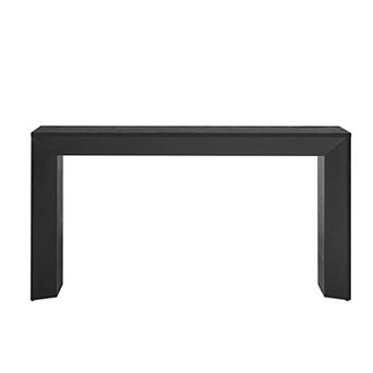 Wood Veneer Console Table With Fireplace Inspired Outline Stable Frame For Entryway Hallway