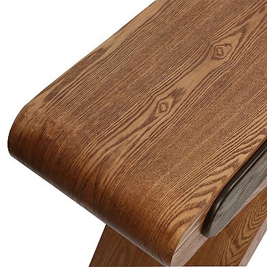 Console Table With Drawer Storage Ashwood Veneer And Cross Leg Structure For Entryway Dining Room
