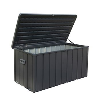 Lockable Outdoor Deck Box Waterproof Enclosed Construction For Patio Pillows And Yard Supplies