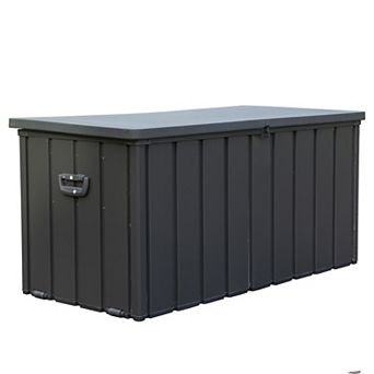 Compact Outdoor Deck Box Waterproof Lockable Frame For Small Yard And Patio Organization