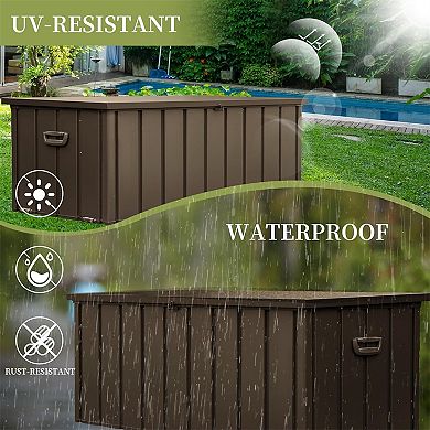 Large Outdoor Deck Box Waterproof Lockable Structure For Patio Cushions And Garden Gear