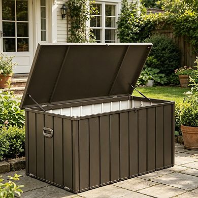 Large Outdoor Deck Box Waterproof Lockable Structure For Patio Cushions And Garden Gear