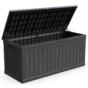 Heavy Duty Resin Storage Container With Sealed Structure Secure Closure For Sports And Garden Goods