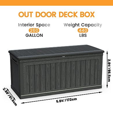 Heavy Duty Resin Storage Container With Sealed Structure Secure Closure For Sports And Garden Goods