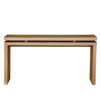 Wood And MDF Console Table With Suspended Board Design Retro Structure For Living Room And Hallway