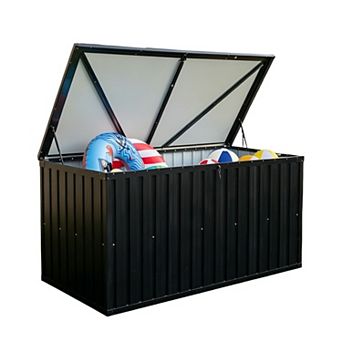 Metal Storage Container Sturdy Enclosed Structure For Daily Outdoor Item Organization