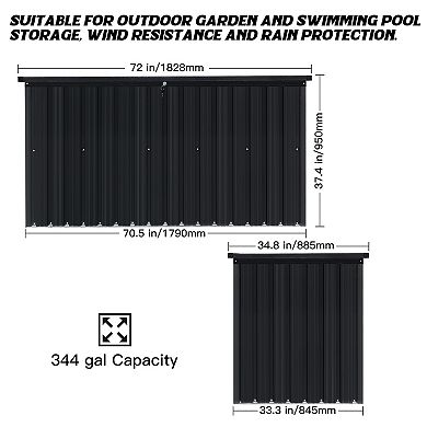 Metal Storage Container Sturdy Enclosed Structure For Daily Outdoor Item Organization
