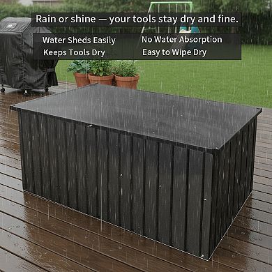 Metal Storage Container Sturdy Enclosed Structure For Daily Outdoor Item Organization