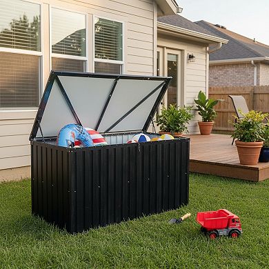 Metal Storage Container Sturdy Enclosed Structure For Daily Outdoor Item Organization