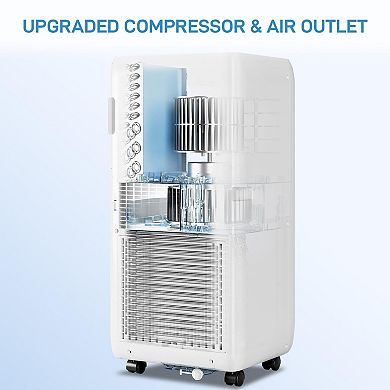 10,000 BTU Portable Air Conditioner, 3-in-1 Cooling Fan Dehumidifier, Remote Control