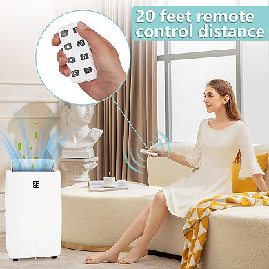 12000 BTU Portable Air Conditioner, 4-in-1 Quiet AC Unit with Cooling, Fan, Dehumidify