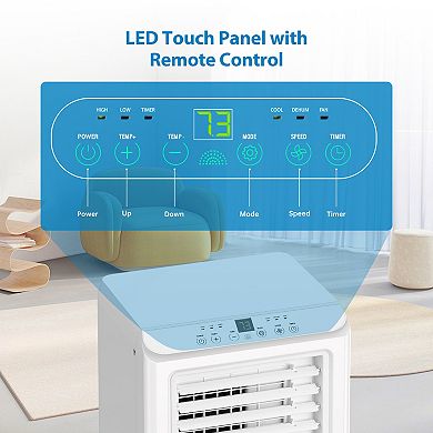 Portable Air Conditioners 8000 BTU, Energy Efficient AC Unit with Remote Control, 24H Timer
