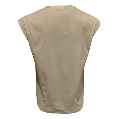 Men's Sleeveless Round Neck Tee Casual Lightweight Tank Top