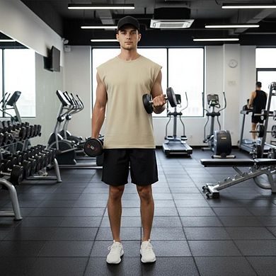 Men's Sleeveless Round Neck Tee Casual Lightweight Tank Top