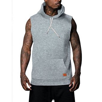 Men's Sleeveless Hooded T-Shirt Casual Sporty Tank Top