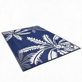 Waterproof Outdoor Rug - Reversible Plastic Straw Mat for Patio, Camping & Beach