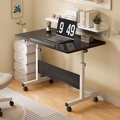 Adjustable Standing Desk on Wheels,Portable Folding Laptop Table , Small Space Home Office Desk