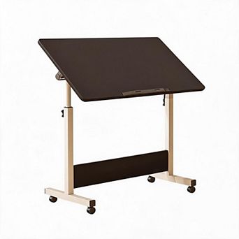 Adjustable Standing Desk on Wheels,Portable Folding Laptop Table , Small Space Home Office Desk