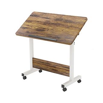 Adjustable Standing Desk on Wheels,Portable Folding Laptop Table , Small Space Home Office Desk
