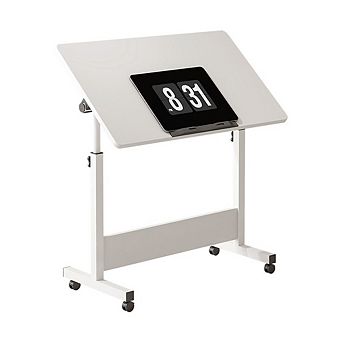 Adjustable Standing Desk on Wheels,Portable Folding Laptop Table , Small Space Home Office Desk