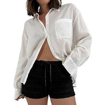 Women Ruched Textured Low Waist Bloomers Bottoms Mini Micro Shorts