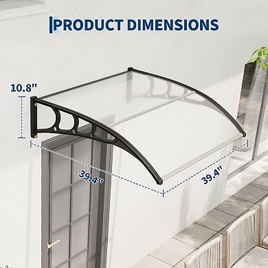 ANIXOL Polycarbonate Outdoor Patio Awning Canopy